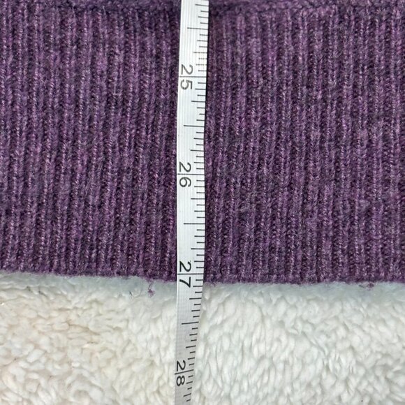 Soft Cashmere Blend Sweater - Purple Colour block - Picture 13 of 16